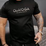 T-shirt męski z logo LEVY OLAVOGA czarny