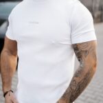 T-shirt męski slim MORON OLAVOGA ecru