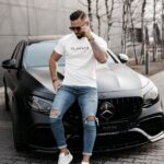 T-shirt męski z logo LEVY OLAVOGA ecru