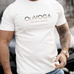 T-shirt męski z logo LEVY OLAVOGA ecru