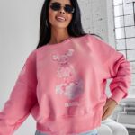 Bluza damska bawełniana AZAELA OLAVOGA różowa