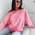 Bluza damska bawełniana AZAELA OLAVOGA różowa