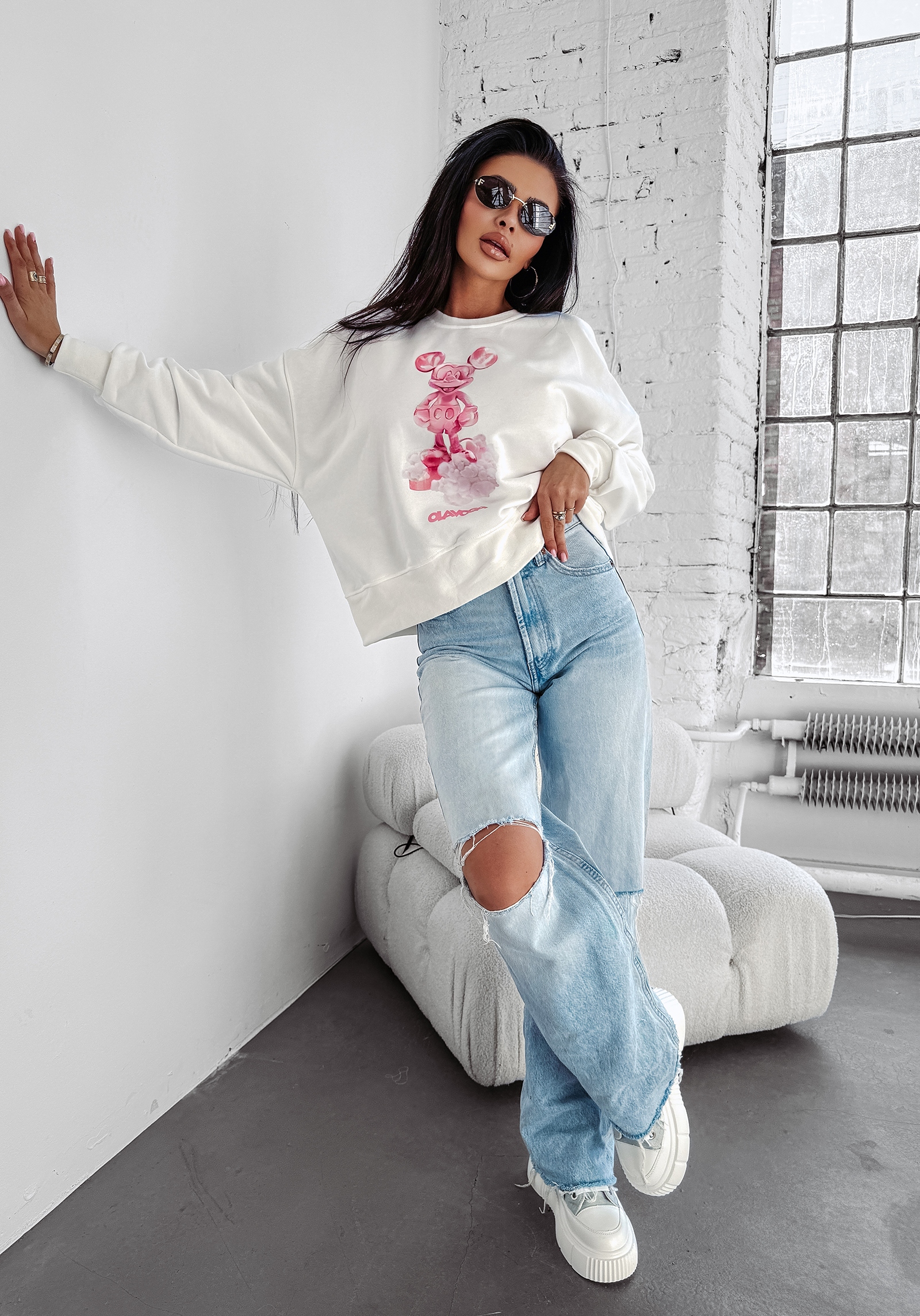 Bluza damska bawełniana AZAELA OLAVOGA ecru Bluza damska bawełniana AZAELA OLAVOGA ecru