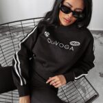 Bluza damska z lampasami BRAINY OLAVOGA czarna