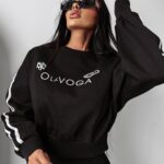 Bluza damska z lampasami BRAINY OLAVOGA czarna