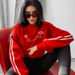 Bluza damska z lampasami BRAINY OLAVOGA czerwona