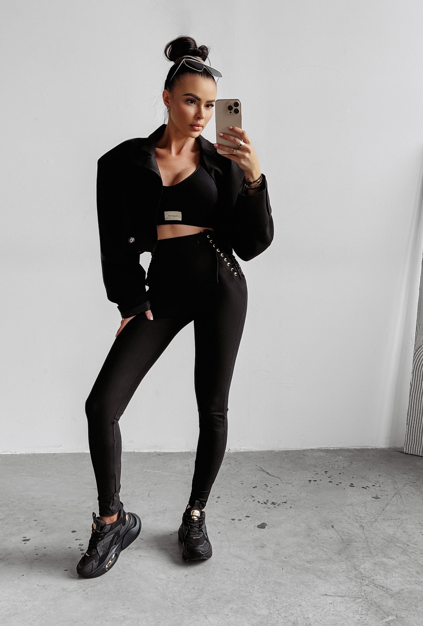 Legginsy przylegające LULLABY OLAVOGA czarne