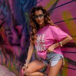 T-shirt bawełniany Solemare różowy