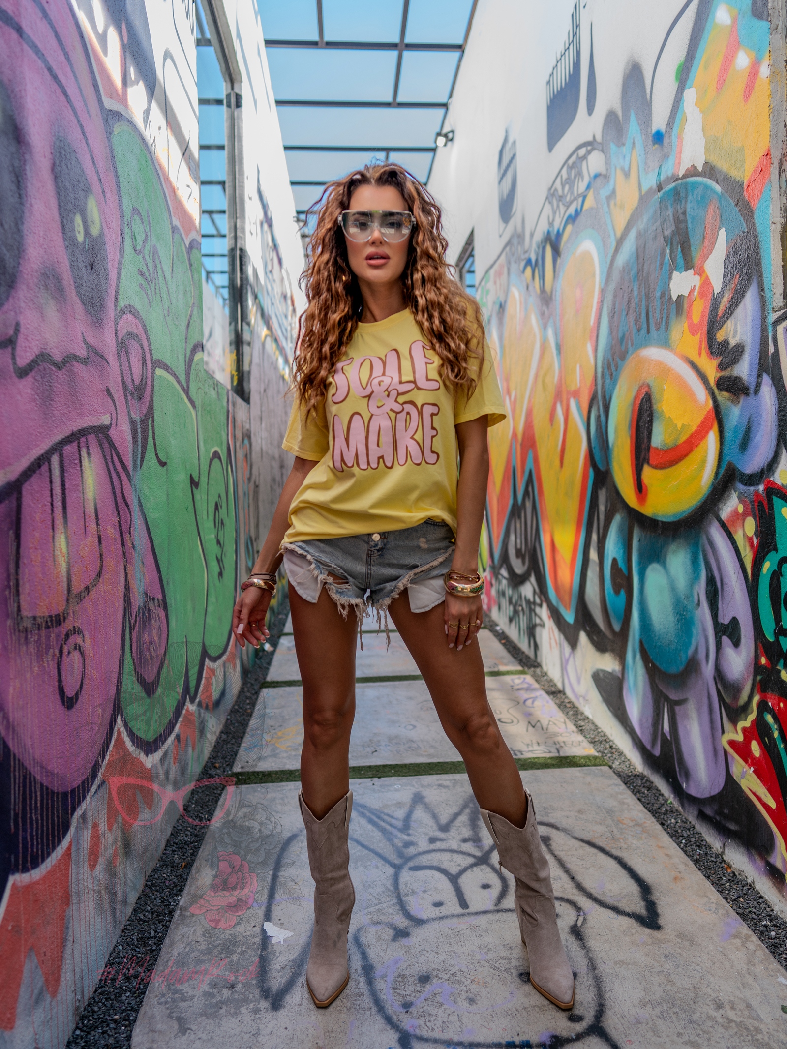 T-shirt bawełniany Solemare cytrynowy