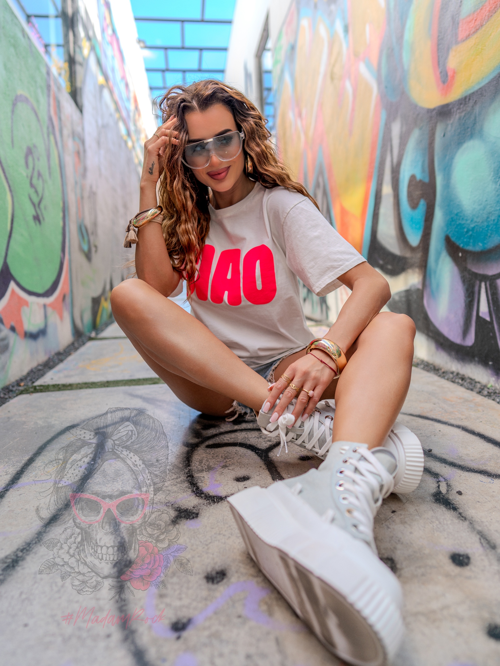 T-shirt dekatyzowany Ciao biały