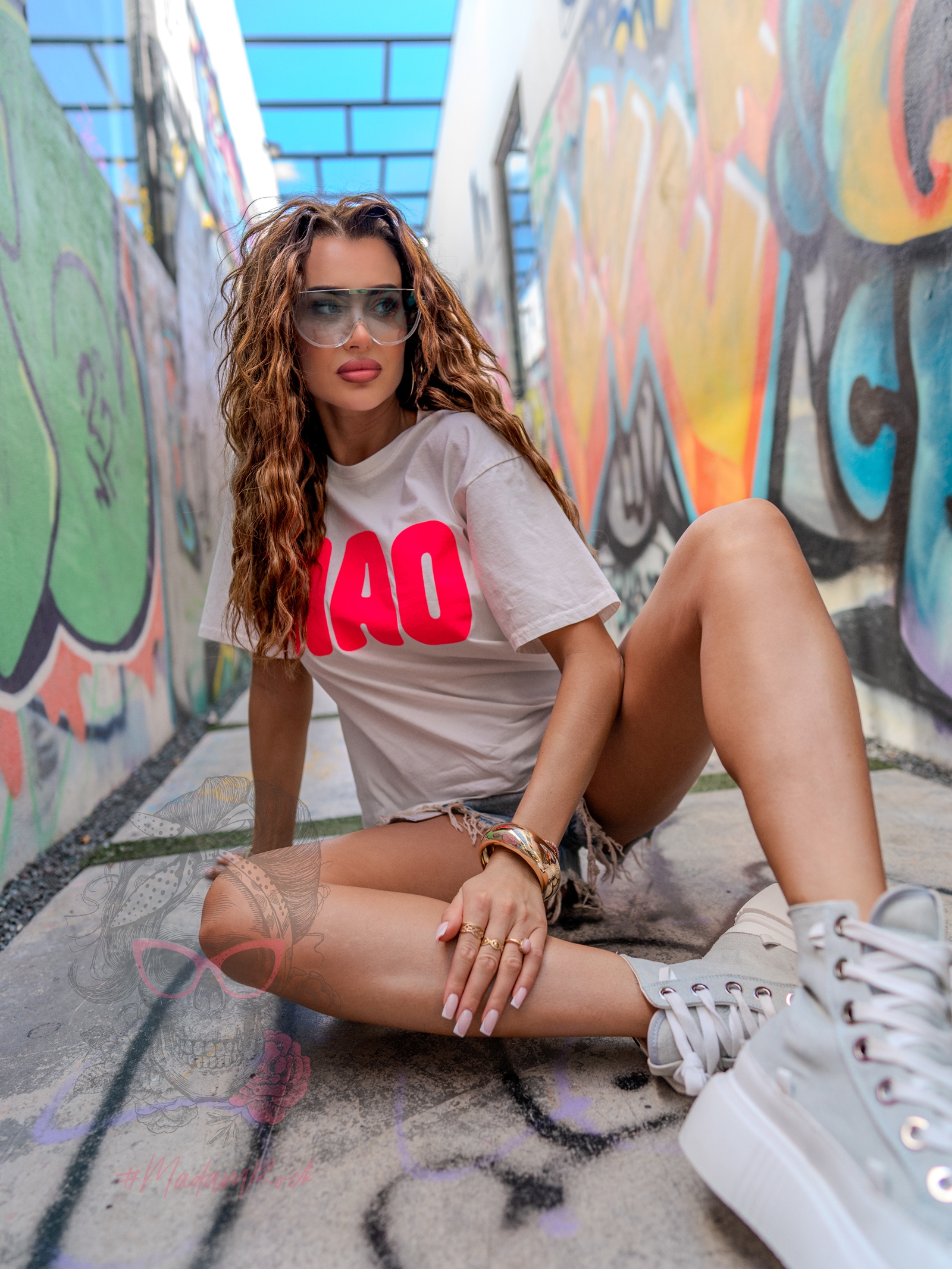 T-shirt dekatyzowany Ciao biały