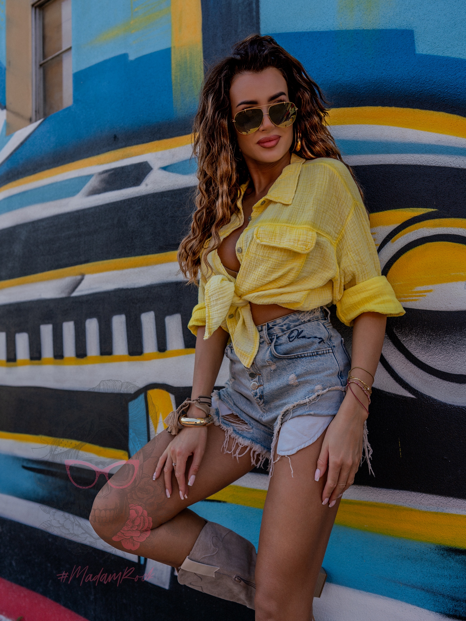 Koszula muślinowa KeyWest cytrynowa