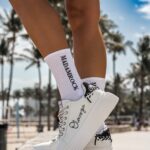 Skarpetki damskie półfrotte CITYS biało-czarne