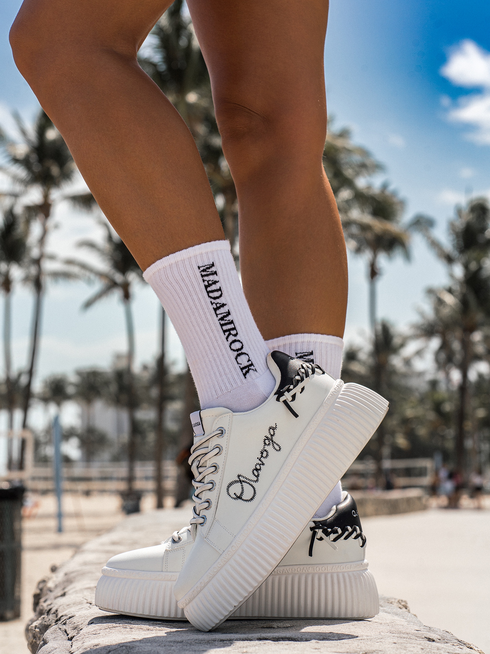 Skarpetki damskie półfrotte CITYS biało-czarne