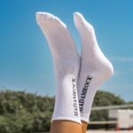 Skarpetki damskie półfrotte CITYS biało-czarne