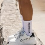 Skarpetki damskie półfrotte CITYS biało-czarne