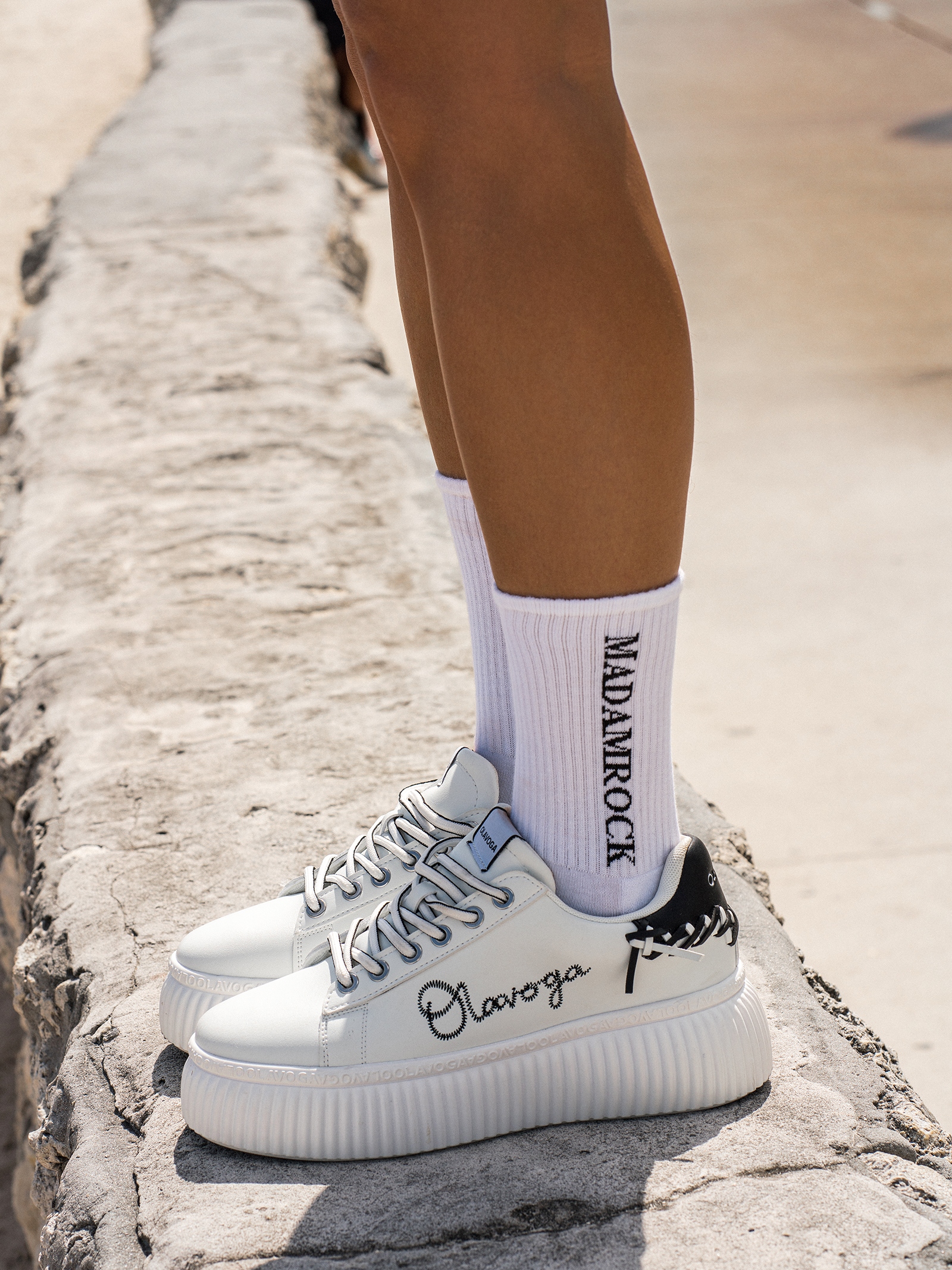 Skarpetki damskie półfrotte CITYS biało-czarne