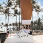 Skarpetki damskie ze ściągaczem BIG LOGO białe