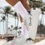 Skarpetki damskie półfrotte CITYS biało-różowe