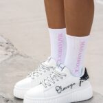 Skarpetki damskie półfrotte CITYS biało-różowe