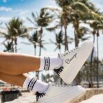 Skarpetki damskie METRO biało-czarne