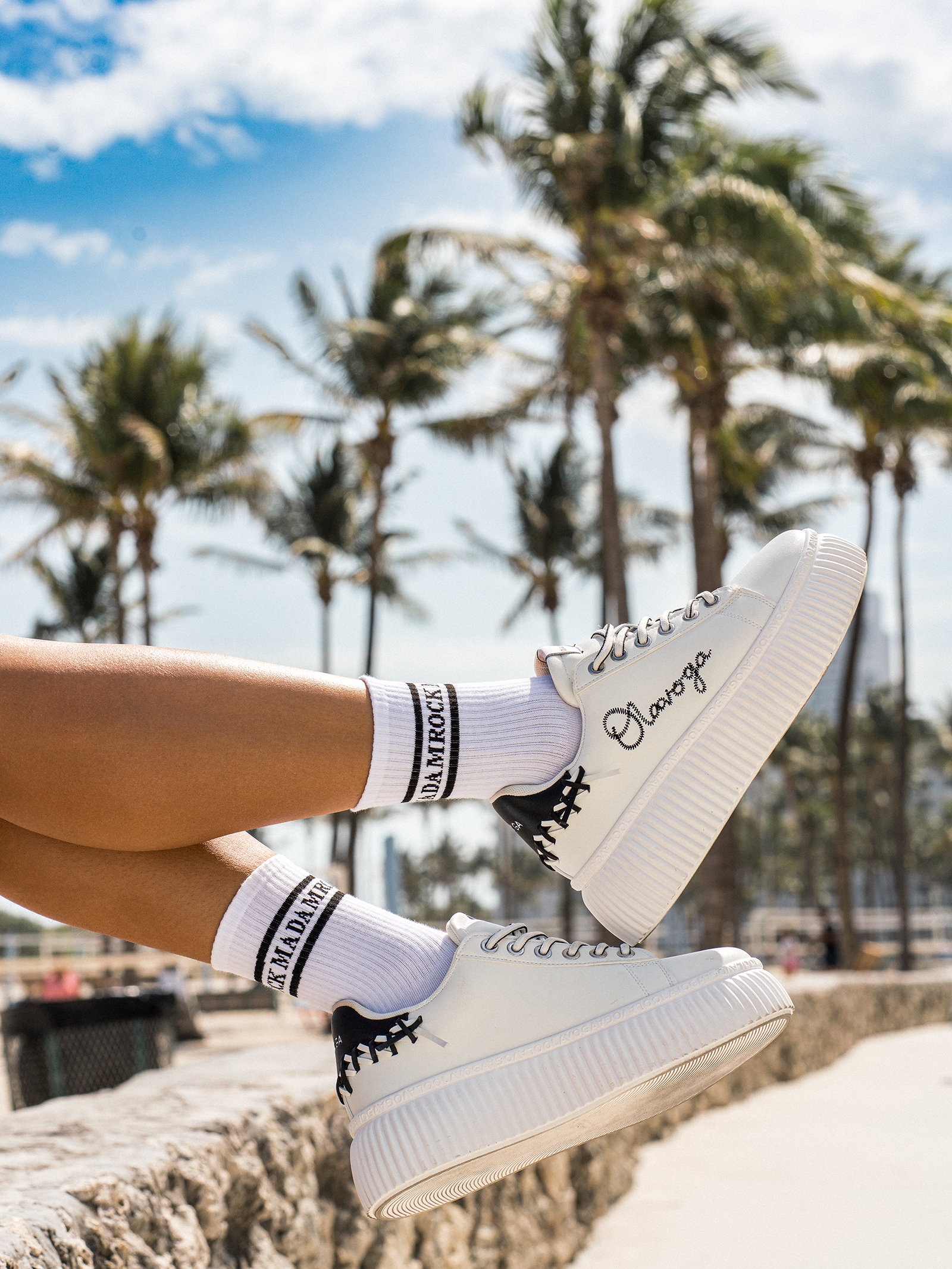 Skarpetki damskie METRO biało-czarne