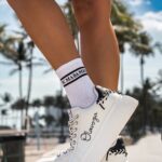 Skarpetki damskie METRO biało-czarne