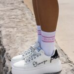 Skarpetki damskie METRO biało-różowe