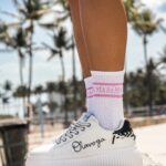 Skarpetki damskie METRO biało-różowe