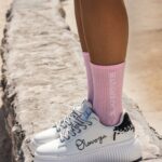 Skarpetki damskie półfrotte CITYS różowo-białe