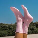 Skarpetki damskie półfrotte CITYS różowo-białe