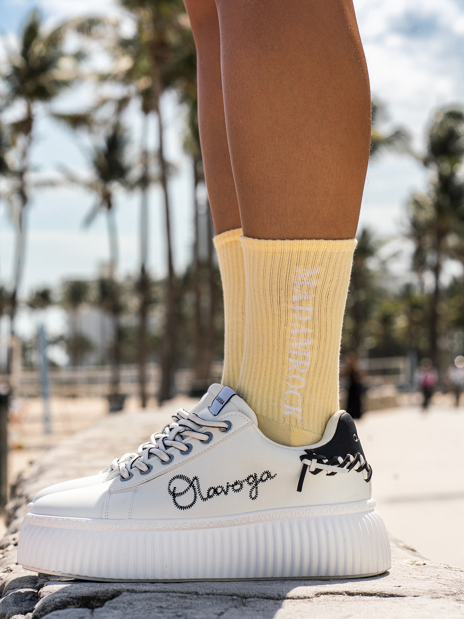 Skarpetki damskie półfrotte CITYS cytrynowe