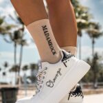 Skarpetki damskie półfrotte CITYS beżowo-czarne