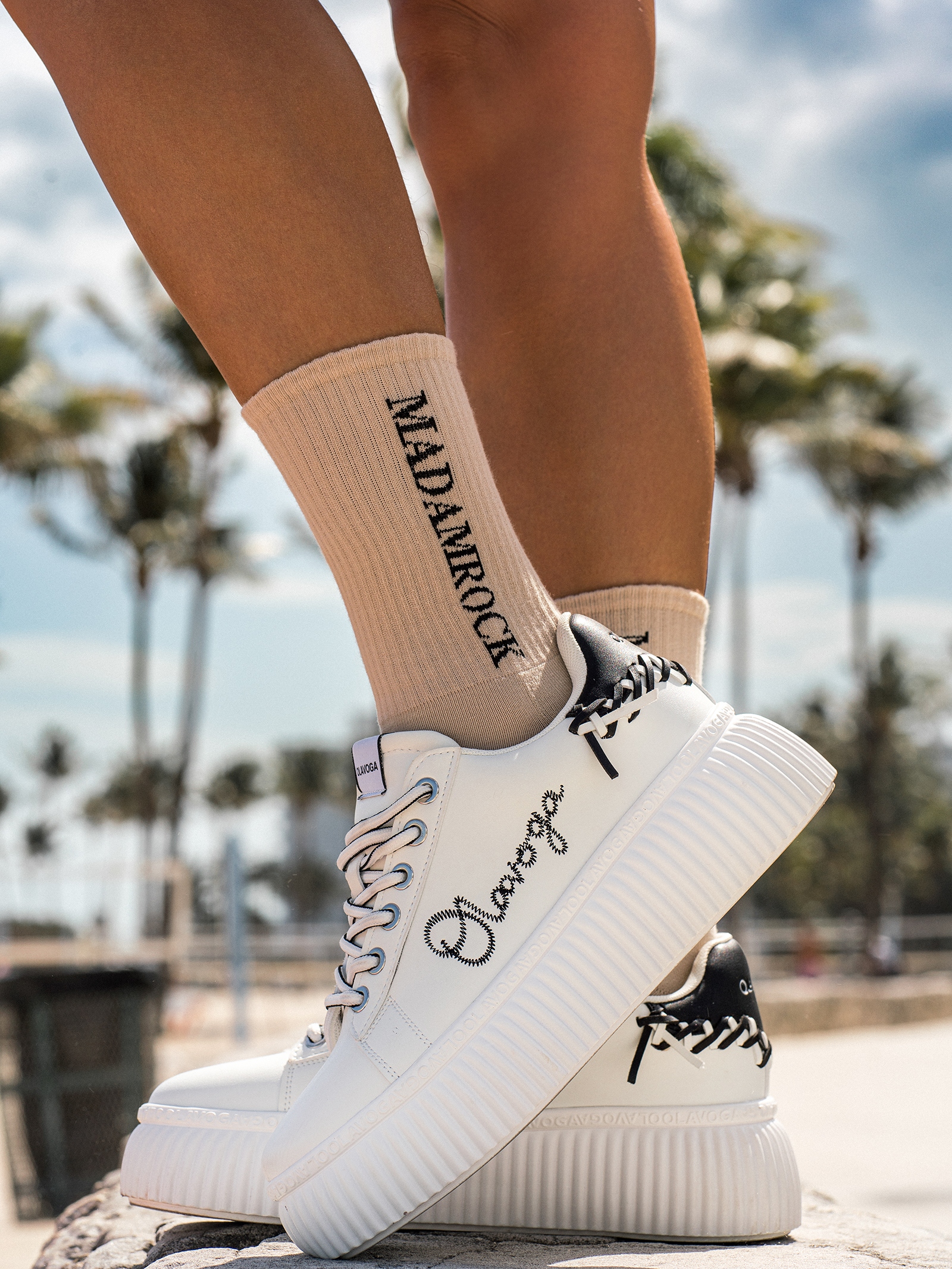 Skarpetki damskie półfrotte CITYS beżowo-czarne