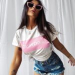 T-shirt bawełniany SNACK OLAVOGA ecru