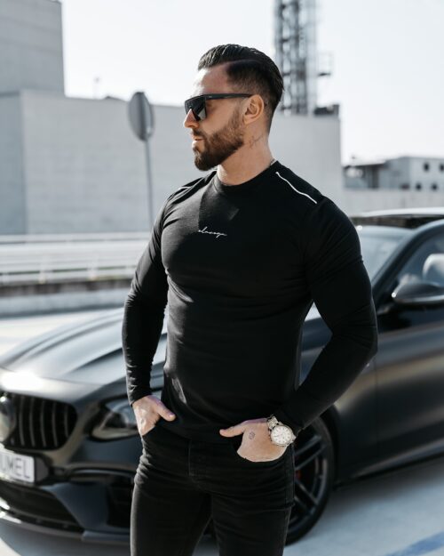 Bluzka męska longsleeve CONY OLAVOGA czarna