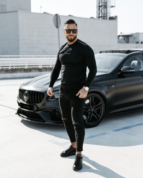 Bluzka męska longsleeve CONY OLAVOGA czarna