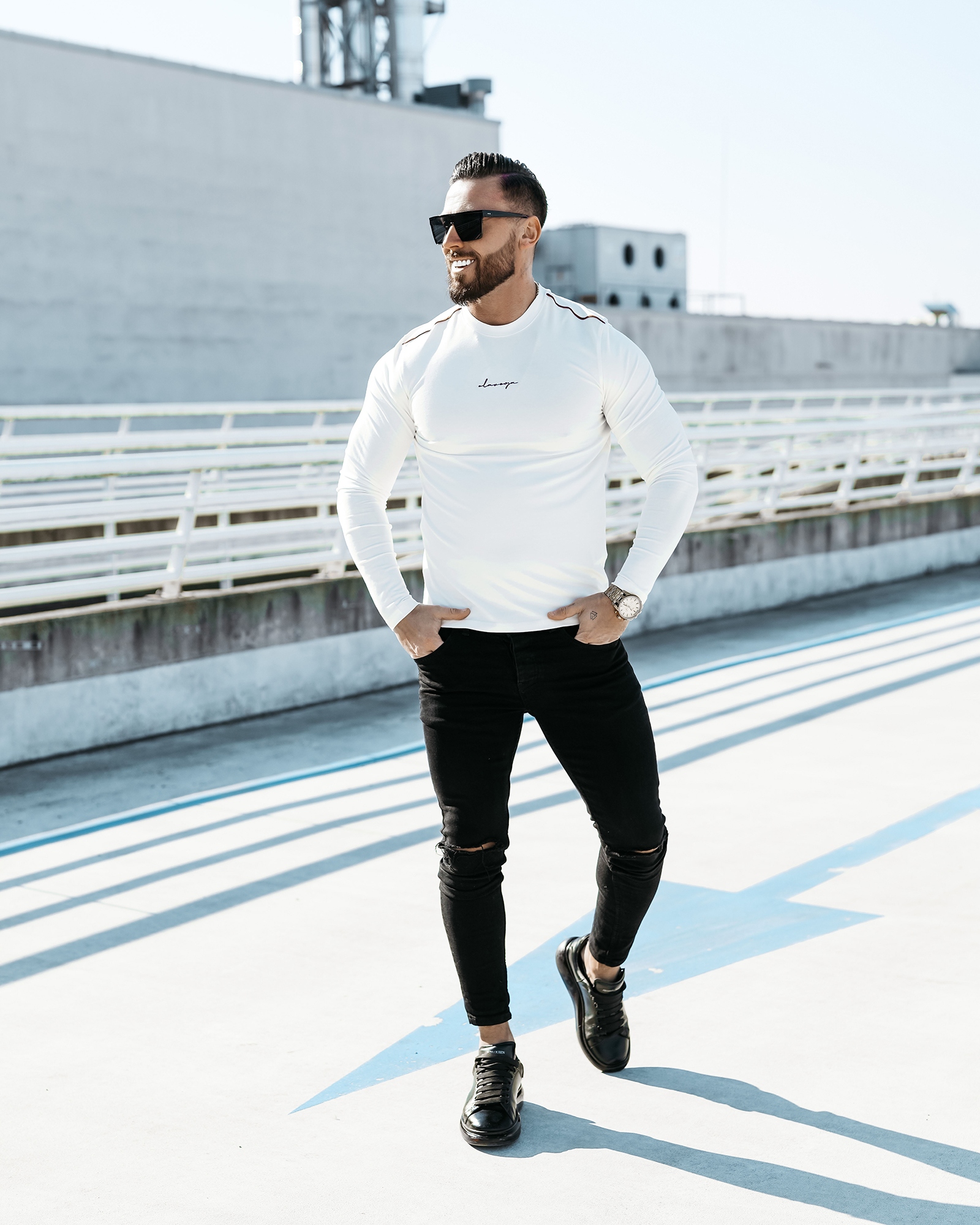 Bluzka męska longsleeve CONY OLAVOGA ecru