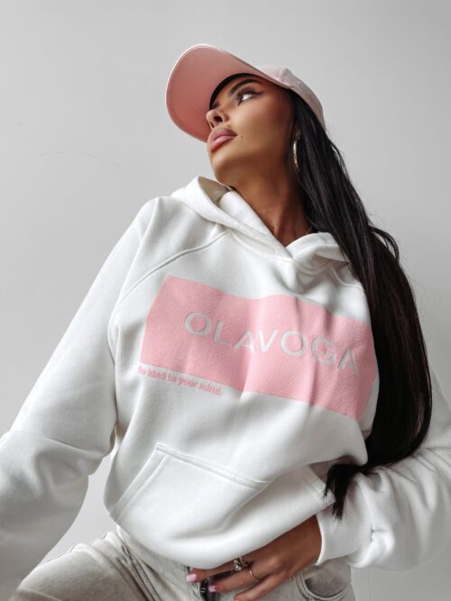 Bluza damska z kapturem SWEET ROLL OLAVOGA ecru