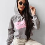 Bluza damska z kapturem SWEET ROLL OLAVOGA szara