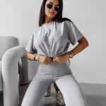 Komplet bawełniany DESSERT OLAVOGA szary