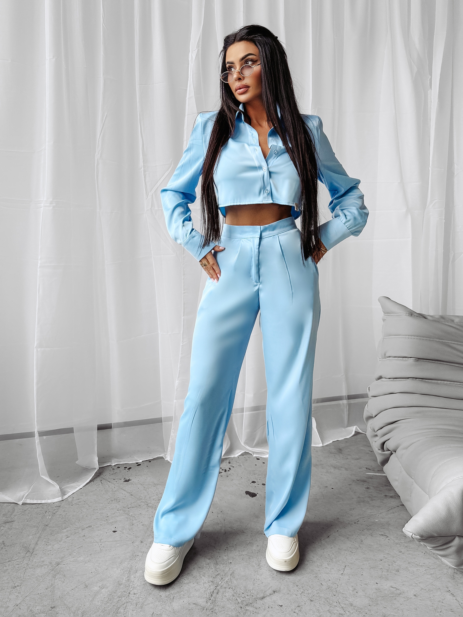 Komplet elegancki ETIKE OLAVOGA niebieski