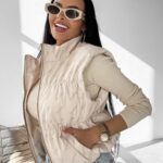 Kamizelka pikowana CHOKE OLAVOGA beżowa