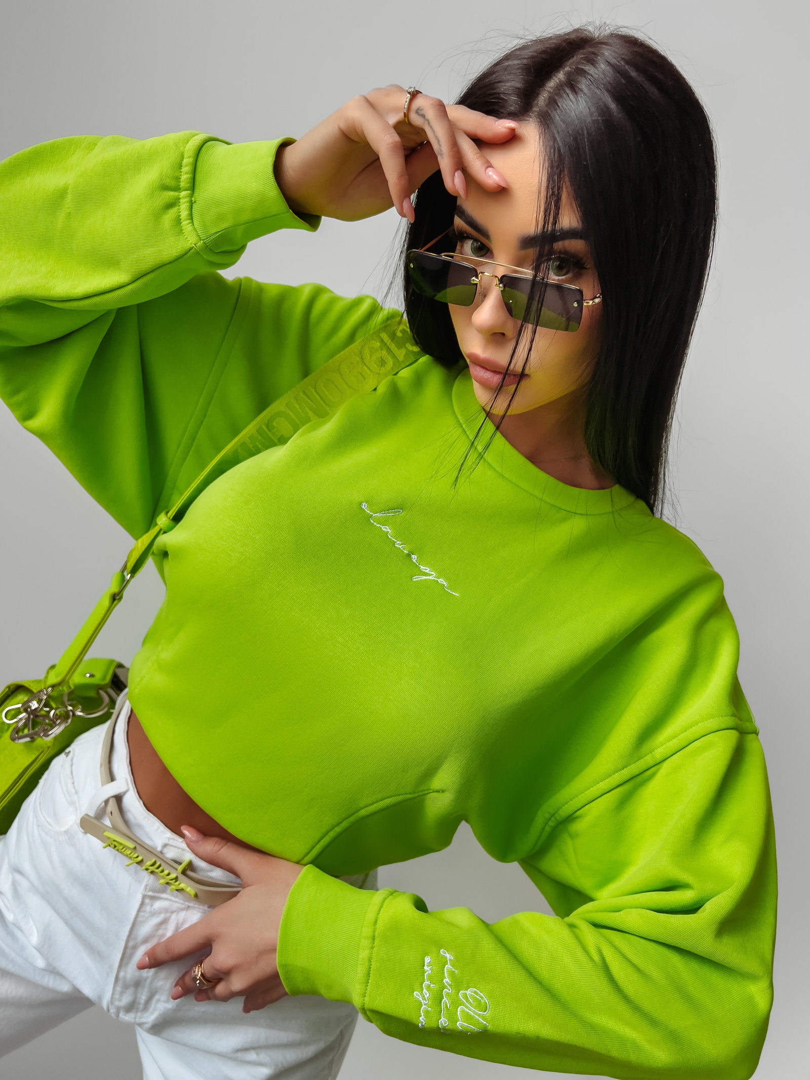 Bluza dresowa Tanes Ola Voga limonkowa