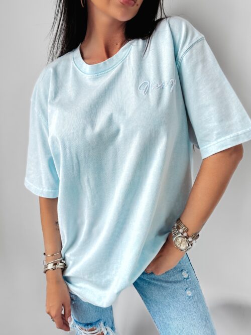 T-shirt dekatyzowany Balcia Ola Voga niebieski