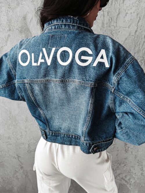 Kurtka/katana oversize jeansowa Korto Ola Voga średni niebieski