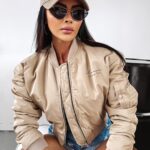 Kurtka bomber jacket Carlene Ola Voga beżowa