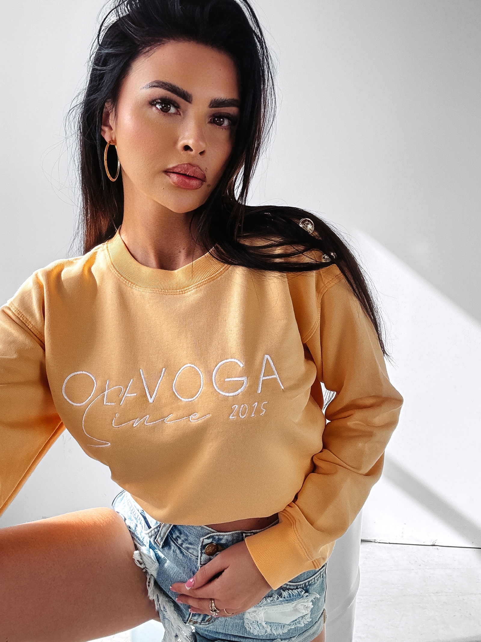 Bluza z haftem Lena Ola Voga brzoskwiniowa