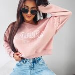 Bluza crewneck klasyczna Dreamer Ola Voga pudrowa