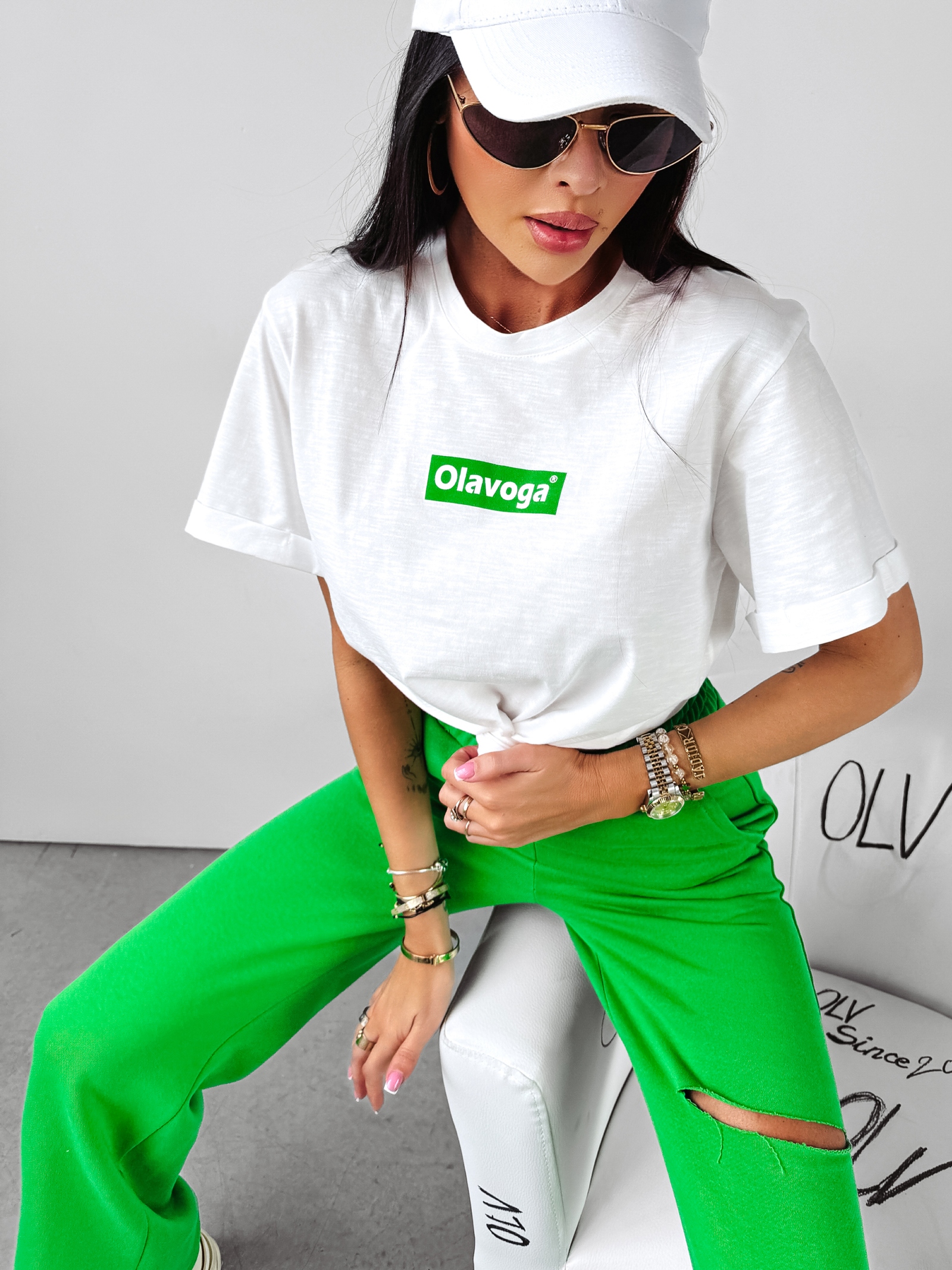 T-shirt oversize Grand Ola Voga zielony T-shirt oversize Grand Ola Voga zielony
